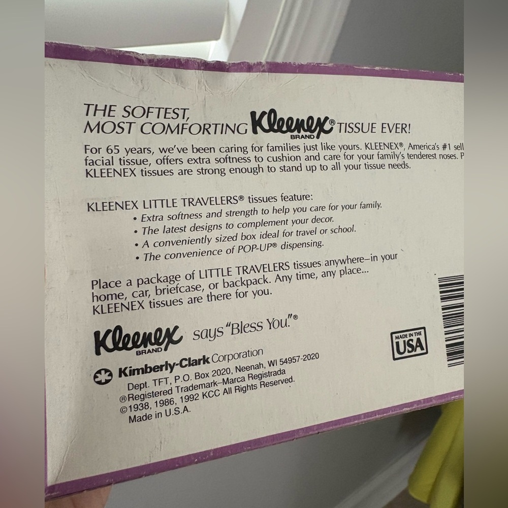 Vintage tissue Kleenex travel size box - Picture 3 of 6